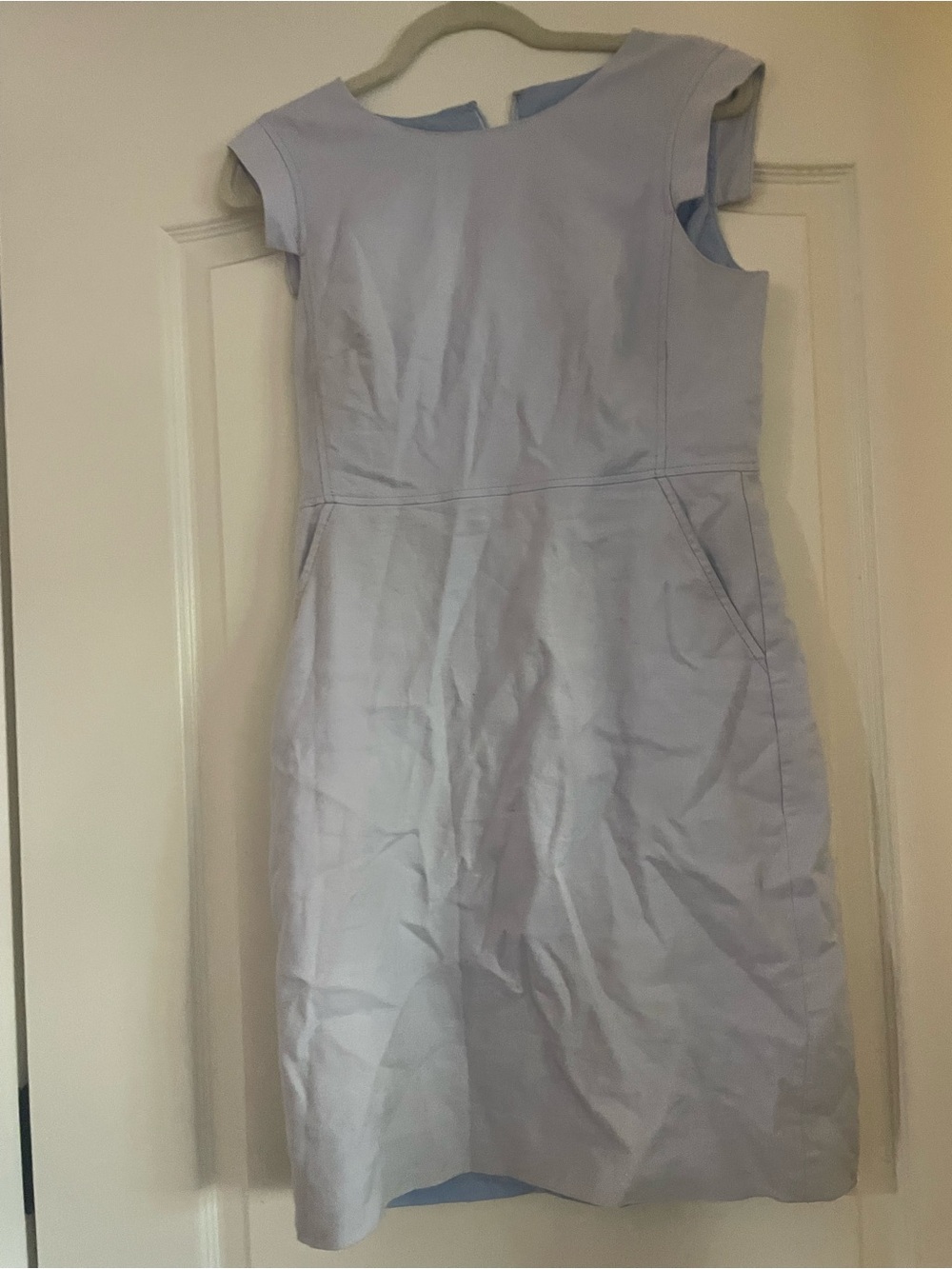 J. Crew Lavender Cap-Sleeve Sheath Dress
